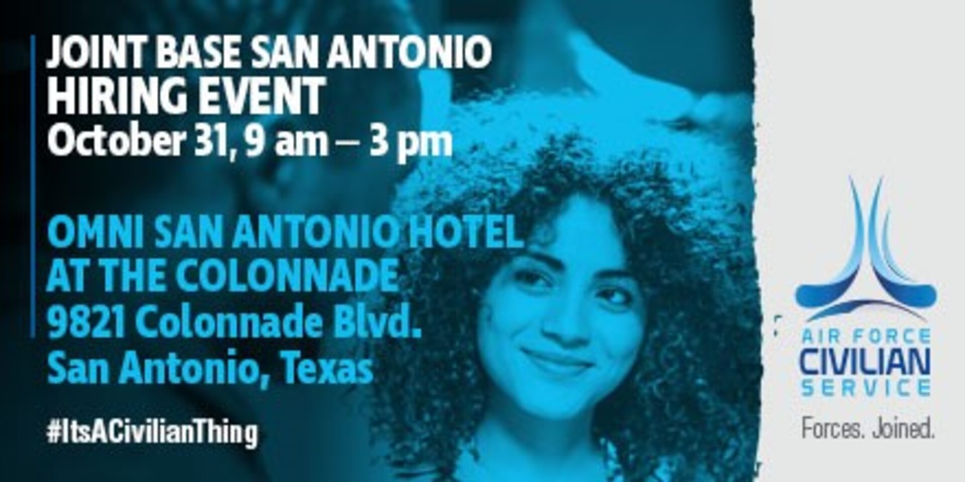JBSA hiring event Oct. 31, 9 a.m. to 3 p.m. at the Omni San Antonio Hotel.