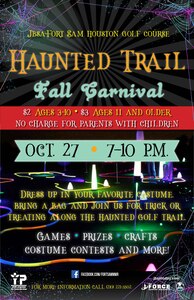Fort Sam Houston will have a Haunted Trail on Oct. 27 from 7 to 10p.m.