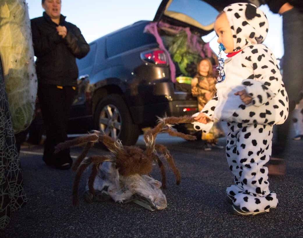 U.S. Marines with U.S. Marine Corps Forces Command and their families participate in the 2018 Harvest Festival at Headquarters & Service Battalion, MARFORCOM, Norfolk, Virginia, October 18. Events included a costume contest, trunk-or-treat for the children, and a performance by The Walker Academy of Irish Dance. (Official U.S. Marine Corps photo by Chris Jones/Released)