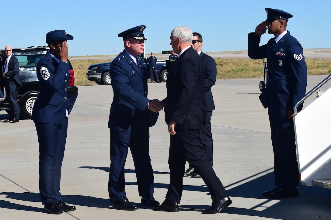 Vice President Mike Pence visits Buckley AFB