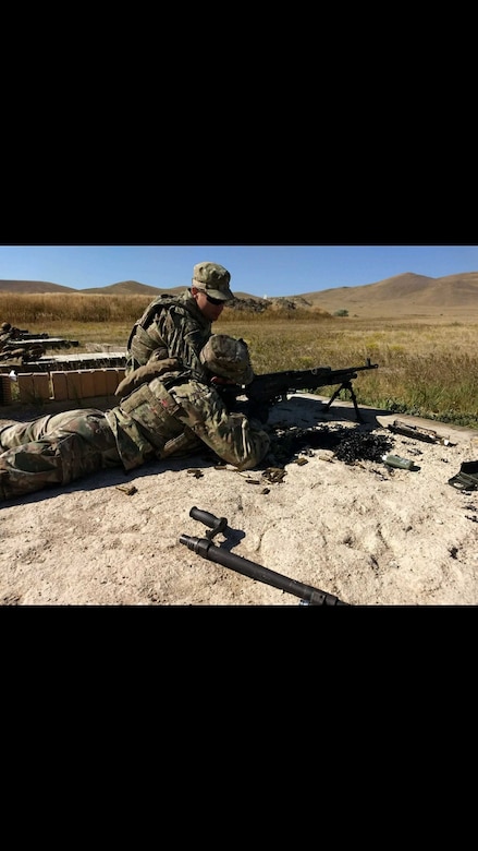 Airman 1st Class Christopher Jackson, 790th Missile Security Forces Squadron defender, participates in the shooting portion of the Defender Challenge as part of the Air Force Global Strike Command team at Camp Bullis, Texas. The Defender Challenge is a competition with 14 security forces teams, all from major commands, plus troops from Great Britain and Germany. The purpose of the contest was to test Airmen in combat weapons, dismounted operations and combat endurance.