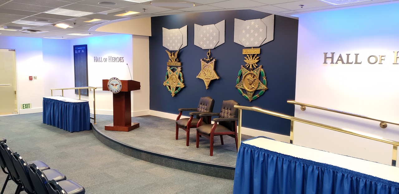 A view of the Pentagon's Hall of Heroes