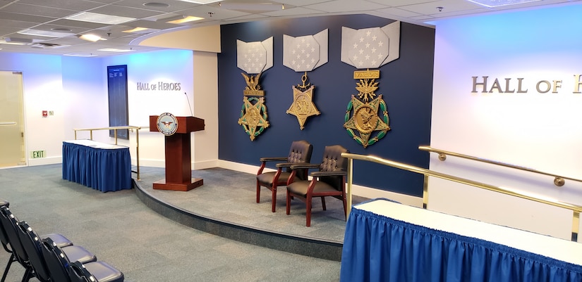 A view of the Pentagon's Hall of Heroes