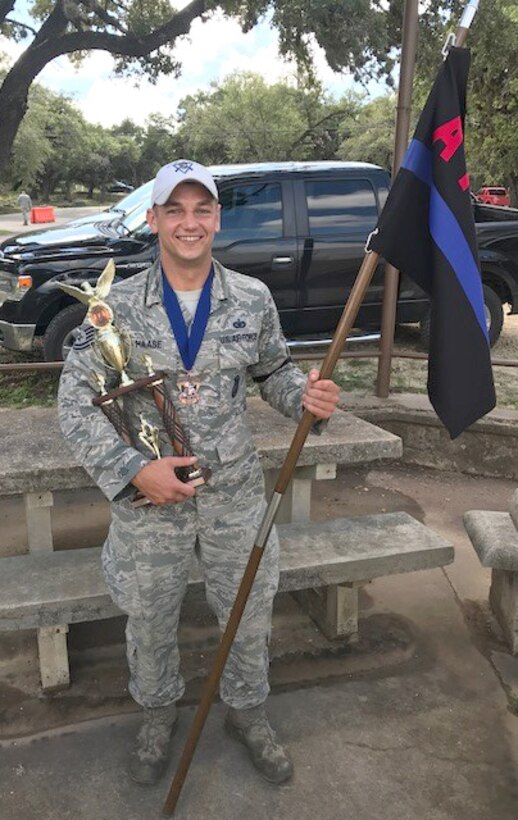 Tech. Sgt. Jakob Haase with the 72nd Air Base Wing Security Forces Squadron was one of only six Airmen on the Air Force Materiel Command team to participate in the Defender Challenge Sept. 10-13.