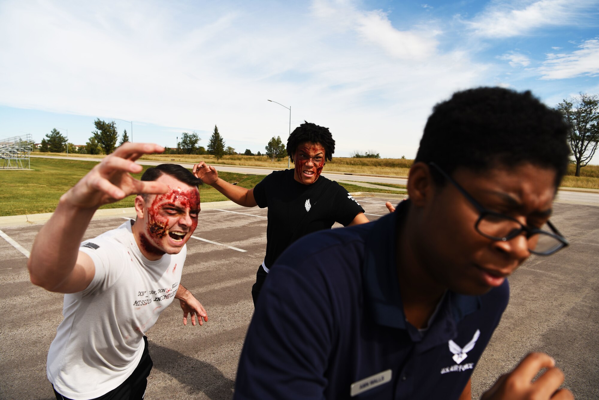 Raider Airmen can’t escape the Halloween fun about to come alive on Ellsworth Air Force Base, S.D. The 28th Force Support Squadron is hosting a free Zombie 5k where participants may be spooked by zombies and get a workout at the same time. (U.S. Air Force photo by Airman 1st Class Thomas Karol)