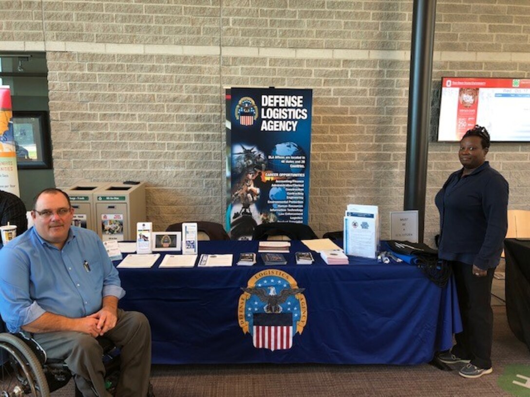 DLA Land and Maritime Recruitment booth at Opportunities for Ohioans with Disabilities