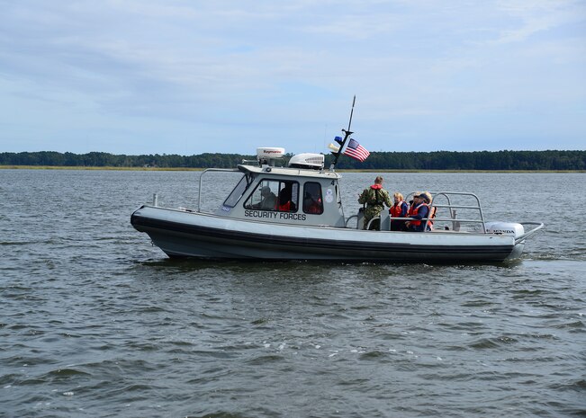 Members of the Joint Base Charleston Advisory Council attended an “area of responsibility” boat tour with members of the Waterfront Port Operations Oct. 18, 2018, at Joint Base Charleston's Naval Weapons Station. The mission of the Joint Base Charleston Advisory Council is to serve as advocates and liaisons between community and military leaders on issues affecting Joint Base Charleston and its military partners.
