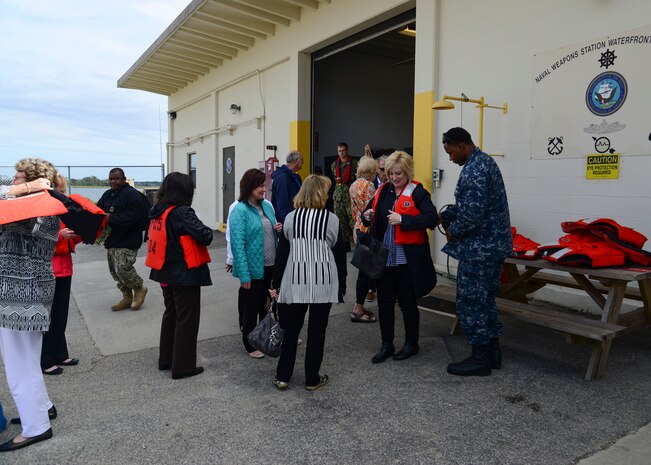 Members of the Joint Base Charleston Advisory Council attended an “area of responsibility” boat tour with members of the Waterfront Port Operations Oct. 18, 2018, at Joint Base Charleston's Naval Weapons Station. The mission of the Joint Base Charleston Advisory Council is to serve as advocates and liaisons between community and military leaders on issues affecting Joint Base Charleston and its military partners.