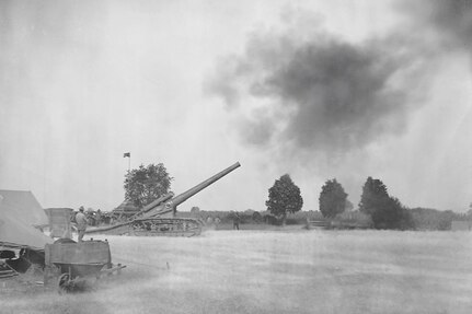 IMAGE: DAHLGREN, Va. (Oct. 16, 1918) – On this date in Naval Surface Warfare Center Dahlgren Division (NSWCDD) history, Marines supervised by Lt. Cmdr. H.K. Lewis successfully test fired an Army seven-inch, 45-caliber, tractor-mounted gun, marking the establishment of Dahlgren as a Naval Proving Ground on Oct. 16, 1918. Since that shot was fired, Dahlgren scientists and engineers rose to the occasion time and again to provide the Navy with innovative solutions based on their technical capability to integrate sensors, weapons, and associated weapon and combat systems into surface ships and vehicles.