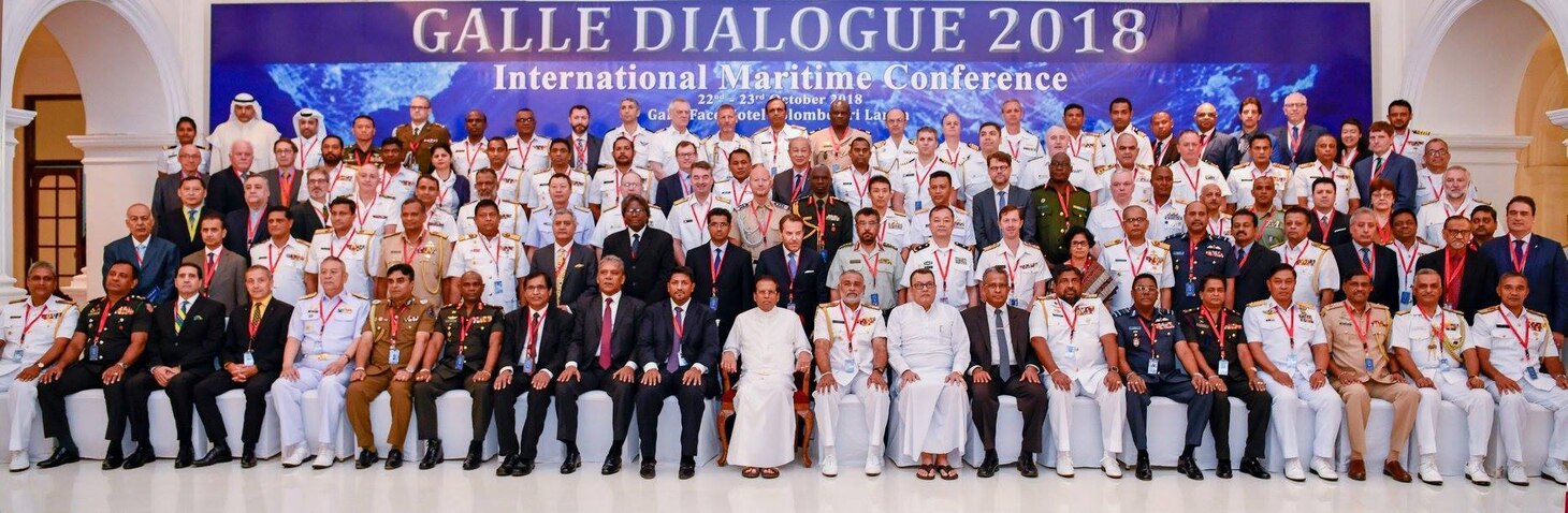 COLOMBO, Sri Lanka (Oct. 22, 2018) Rear Adm. Jimmy Pitts, Commander, Submarine Group 7, represented the U.S. Navy at the ninth annual International Maritime Conference “Galle Dialogue” 2018 in Sri Lanka Oct. 22-23. Hosted by the Sri Lanka Navy (SLN), the two-day conference is one of the region’s premier venues to discuss maritime security issues amongst senior military and defense officials.  More than 140 delegates representing 52 countries and 22 international organizations and defense industries attended this year’s conference.