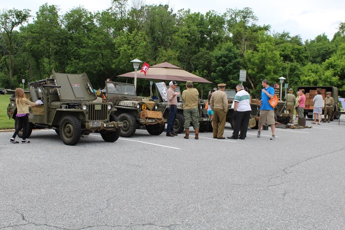 The 4th Infantry Military Police Platoon brought several vehicles for visitors to inspect, a weapons lay-out, and even a mock post office as soldiers would have had in the field during WWII.