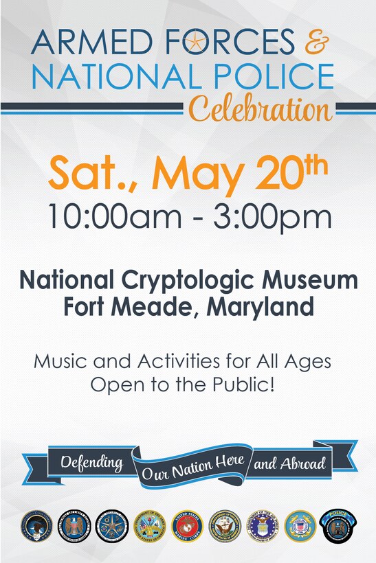 Flyer featuring date, time, and location information about the 5th Annual Armed Forces and National Police Celebration. Information on the flyer is detailed in the article to follow.