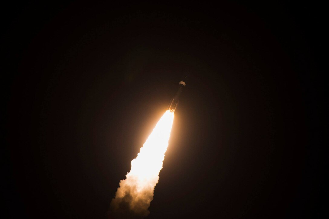 United Launch Alliance's Atlas V rocket successfully launched the Advanced Extremely High Frequency Four from Cape Canaveral Air Force Station, Florida, Oct. 17, 2018. This was the fourth communications satellite in the AEHF series for the U.S. Air Force. (U.S. Air Force photo by Airman 1st Class Dalton Williams)