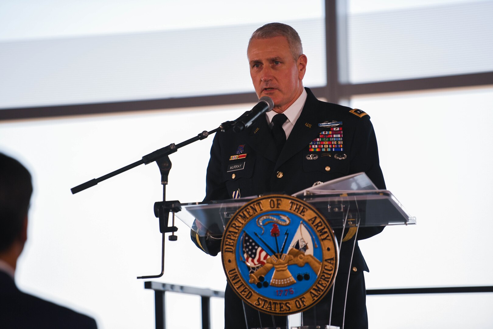 Gen. John M. Murray, commander of U.S. Army Futures Command, speaks at the Army Futures Command activation ceremony in Austin, Texas, Aug. 24, 2018.