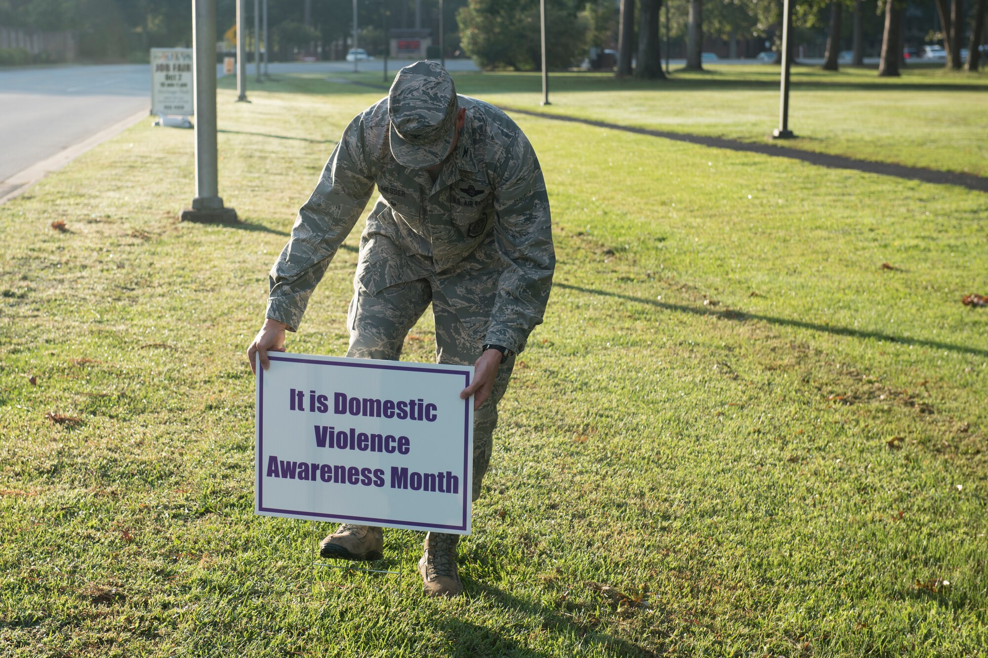 Wing leadership kicks off Domestic Violence Awareness Month