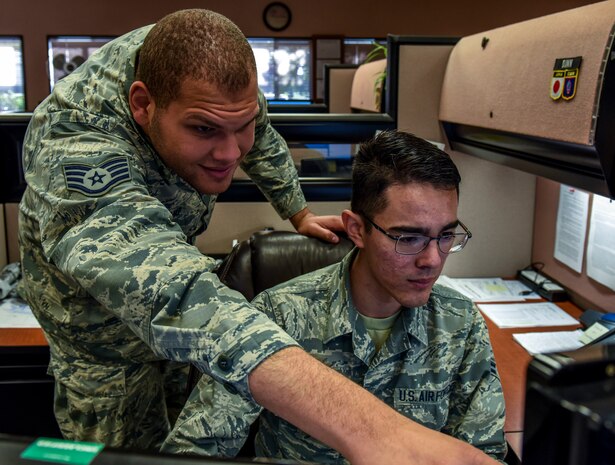 Staff Sgt. Timothy Camp, 9th Comptroller budget analysis, leads the closeout efforts for his section at Beale Air Force Base, California, Sept. 9, 2018. The 9th CPTS budget analysis Airmen work closely with other  finance sections to ensure that closeout has been done successfully and correctly. (U.S. Air Force photo by Senior Airman Justin Parsons)