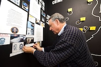 Rudy Purificato, Airman Heritage Museum director, works on a new crime scene exhibit in the Security Forces Museum at Joint Base San Antonio-Lackland, Texas, Oct. 19, 2018. The Air Education and Training Command history office owns and is responsible for the Enlisted Heritage and Training Complex and they are committed to ensuring it will continue to grow and evolve into a world-class training environment for current and future Airmen.
