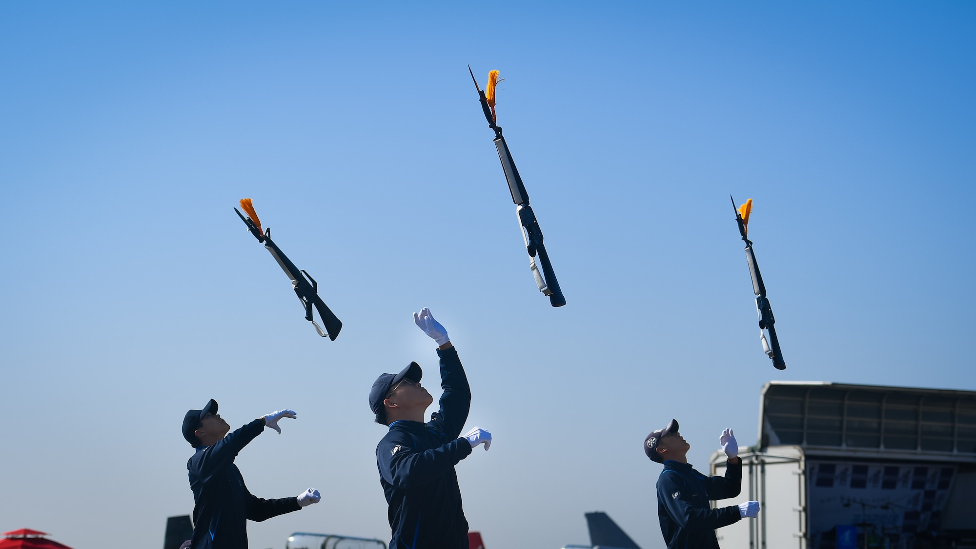 The Republic of Korea Air Force Band performs at the Gyeongnam Sacheon Aerospace Expo at Sacheon Air Base, Republic of Korea, Oct. 25, 2018.