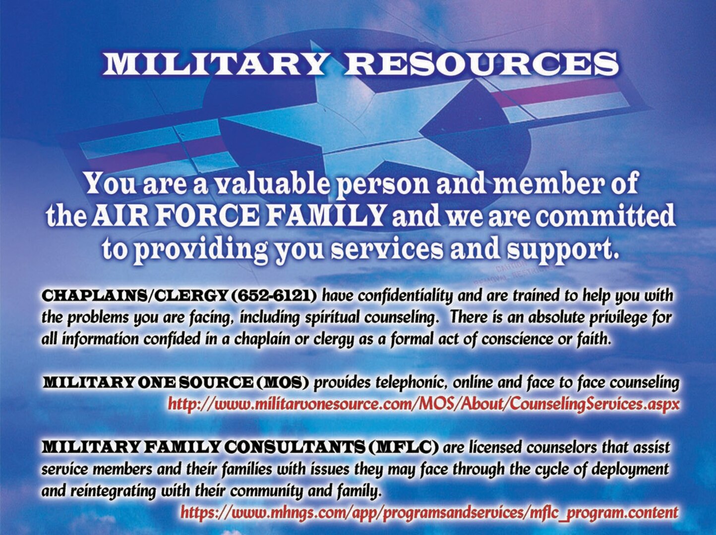 Military resources graphic