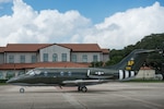 Assigned to the 45tst Flying Training Squadron in Pensacola, Florida is a T-1A Jayhawk with a paint scheme to resemble a WWII B-26 Marauder bomber, parked in front of Randolph Air Force Base Operations, Texas, October 5, 2018. The 451st FTS requested to have the original color, markings and insignia to match that which the 322nd Bomb Group applied to their 451st Bomb Squadron B-26 fleet for the D-Day bombings. (U.S. Air Force photo by Sean Worrell)