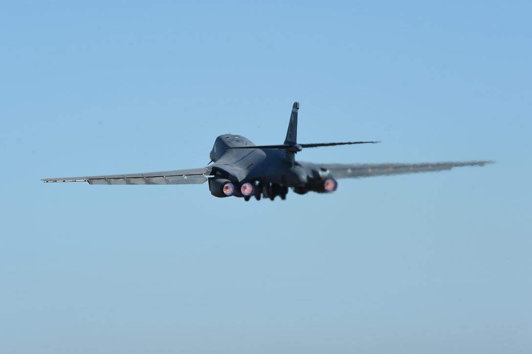 B-1B involved in May IFE departs Midland