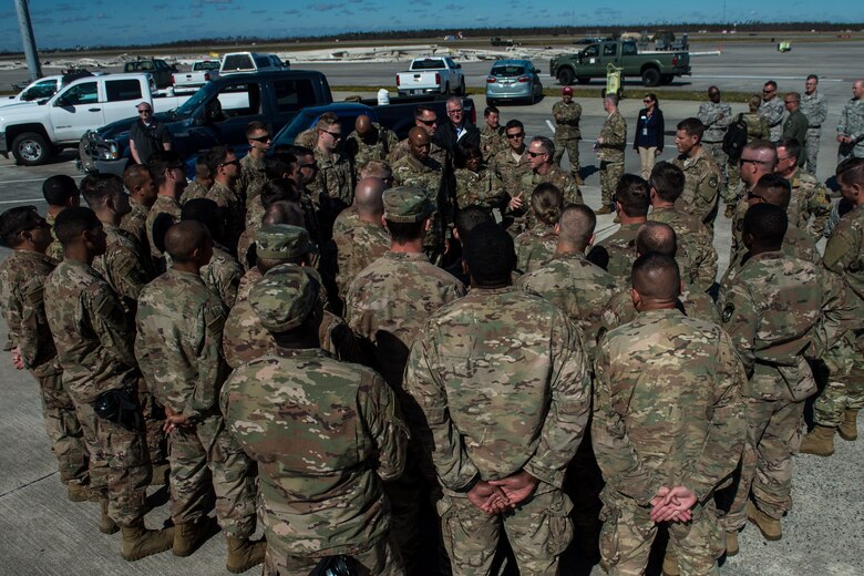 U.S. Air Force leadership visit Tyndall Air Force Base.