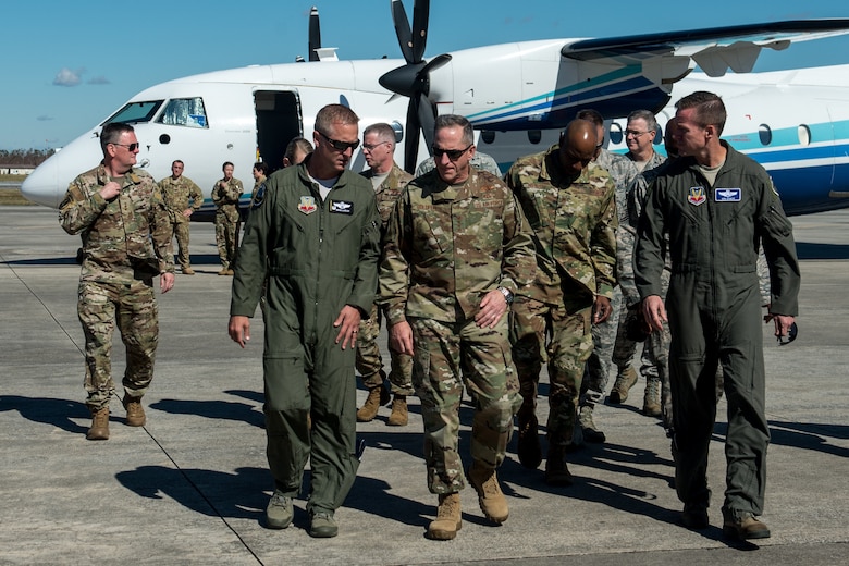 U.S. Air Force leadership visit Tyndall Air Force Base.