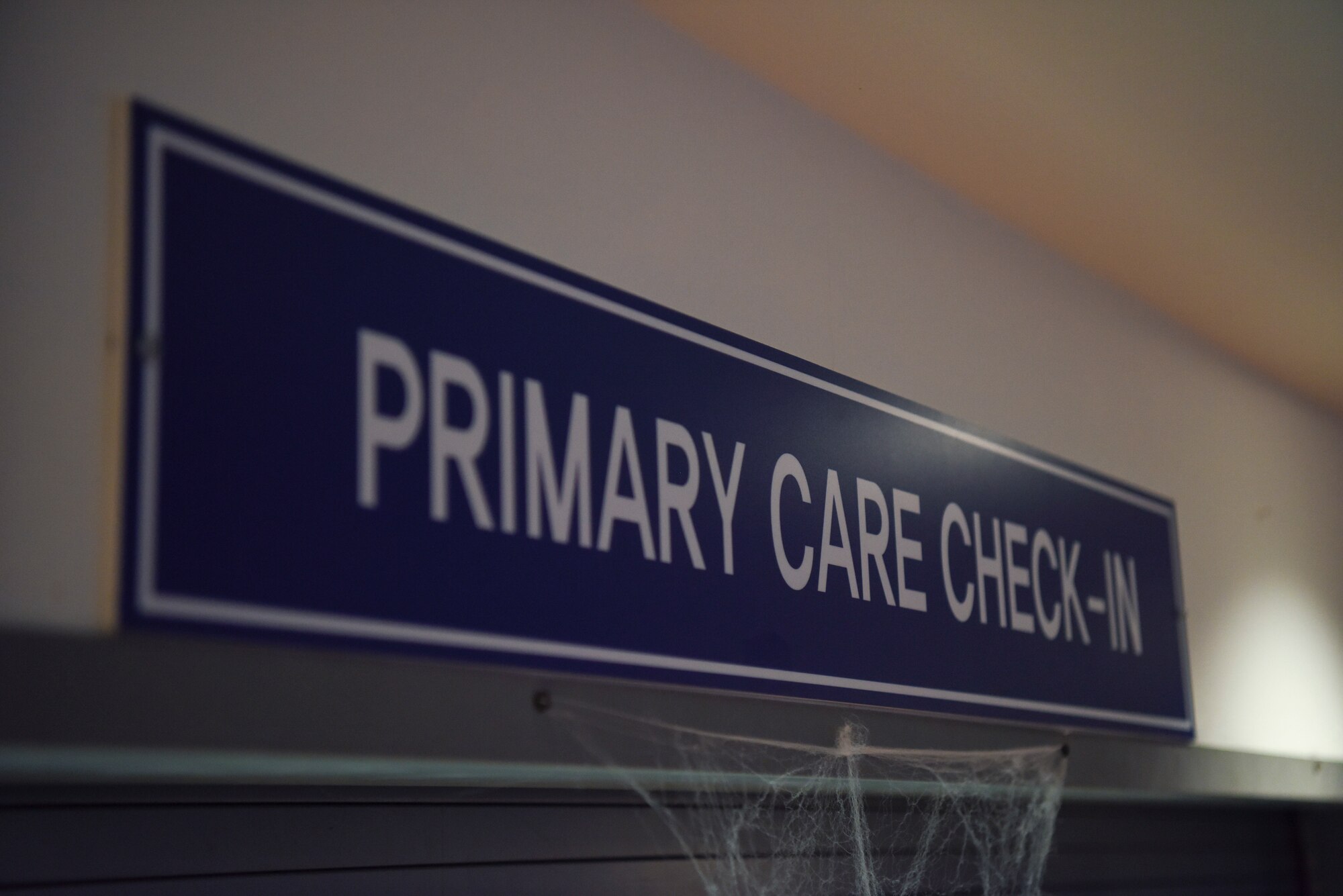 A primary care check-in sign is displayed at the 8th Medical Group Clinic at Kunsan Air Base, Republic of Korea, Oct. 25, 2018. October is Pregnancy and Infant Loss Awareness Month, and around the world today, organizations and communities host events to commemorate young lives lost due to miscarriage, stillbirth and infant loss. (U.S. Air Force photo by Senior Airman Savannah L. Waters)