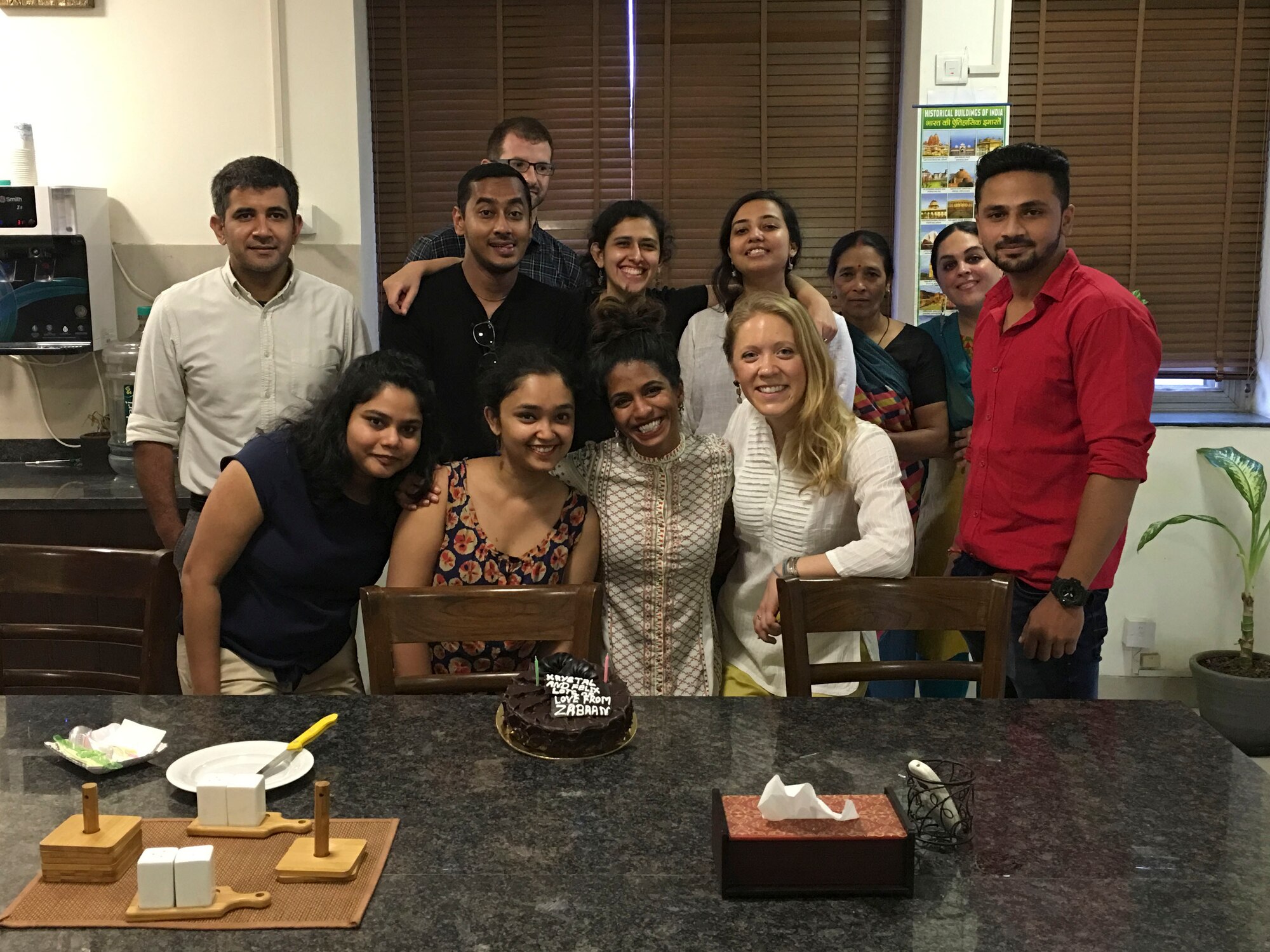 U.S. Air Force Capt. Krystal Lowder, 33rd Fighter Wing Protocol chief of protocol, celebrates the last day of class with instructors and classmates from the Language Intensive Training Event Sept. 7, 2018, at New Delhi, India. Lowder was accepted into the Air Force's LEAP program. LEAP identifies and cultivates the existing foreign language skills of Airmen for the life of their career. (Courtesy photo)