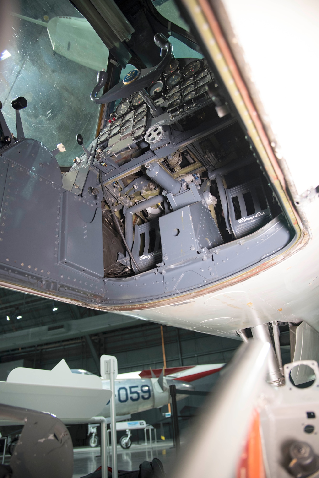 DAYTON, Ohio -- Douglas X-3 Stiletto pilot seat at the National Museum of the United States Air Force. This aircraft is on display in the museum's Research & Development Gallery. (U.S. Air Force photo by Ken LaRock)