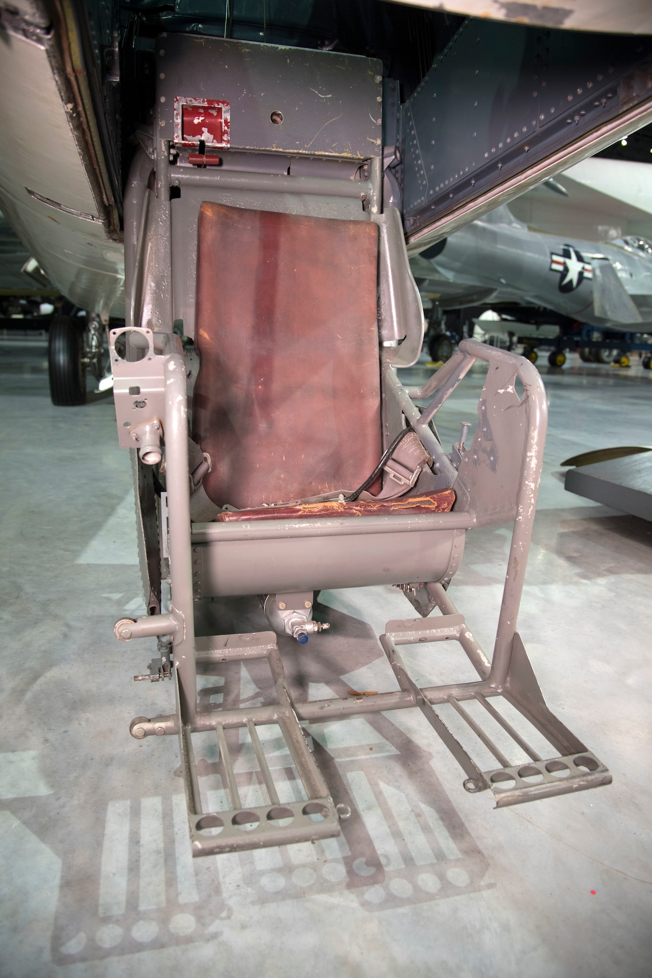 DAYTON, Ohio -- Douglas X-3 Stiletto pilot seat at the National Museum of the United States Air Force. This aircraft is on display in the museum's Research & Development Gallery. (U.S. Air Force photo by Ken LaRock)