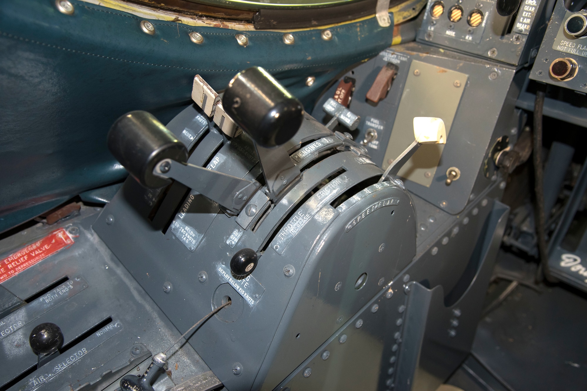 DAYTON, Ohio -- Douglas X-3 Stiletto cockpit(left side controls) at the National Museum of the United States Air Force. This aircraft is on display in the museum's Research & Development Gallery. (U.S. Air Force photo by Ken LaRock)