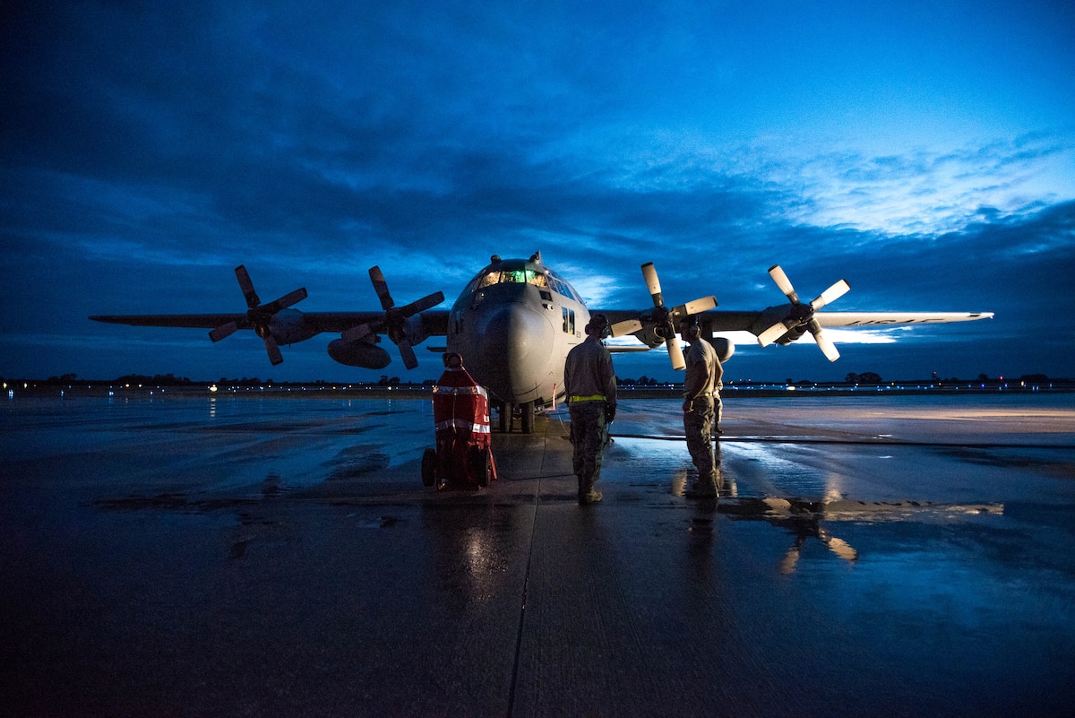 This photo, depicting a Kentucky Air National Guard  C-130 Hercules aircraft and maintainers participating in Exercise African Lion, was part of a group of images that won first place for Training Photo Series in the 2017 National Guard Bureau Media Contest. (U.S. Air National Guard photo by Master Sgt. Phil Speck)