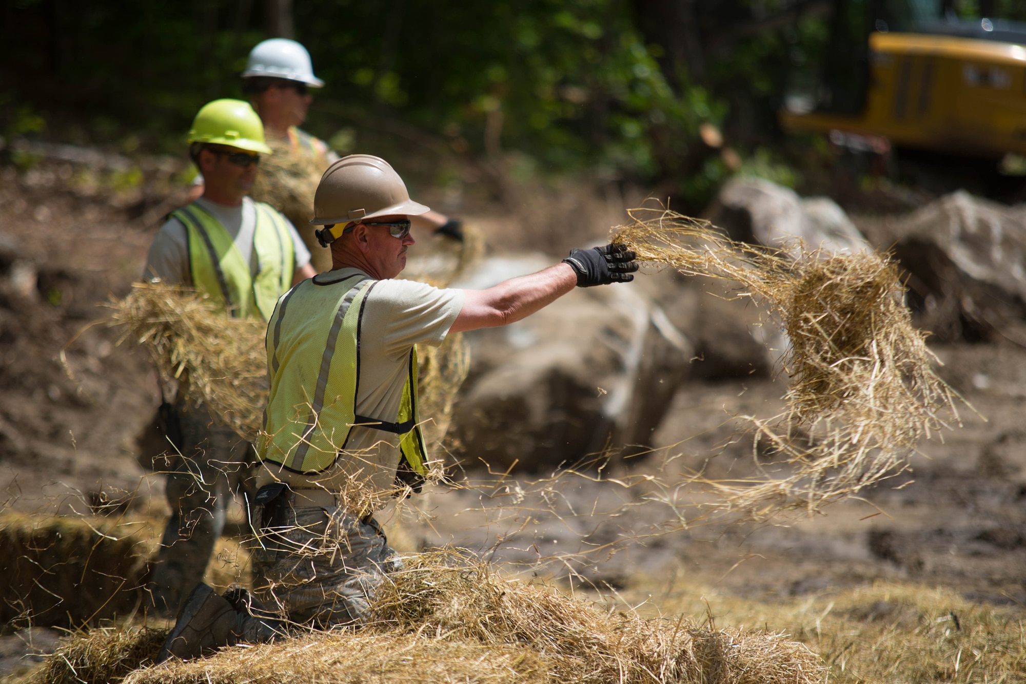 This photo, depicting field training for Airmen from the Kentucky Air National Guard’s 123rd Civil Engineer Squadron, was part of a group of images that won first place for Photojournalism in the 2017 National Guard Bureau Media Contest. (U.S. Air National Guard photo by Staff Sgt. Joshua Horton)