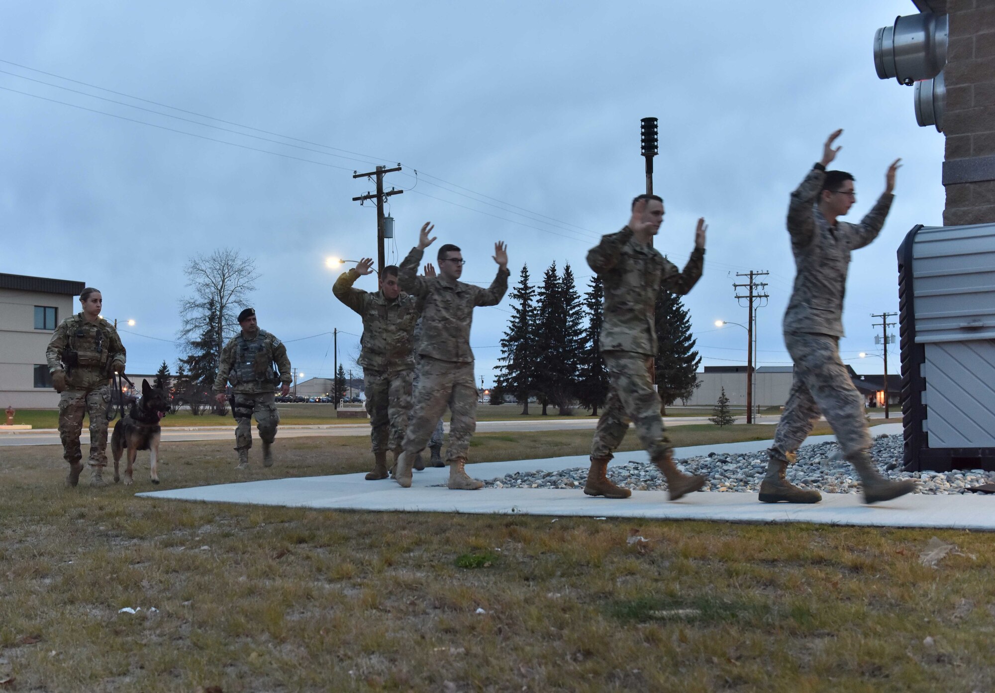 During the exercise, a simulated active shooter entered the 354th Communications Squadron building where he was later found by SFS members.