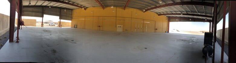The outer maintenance bay will provide a covered area for needed maintenance of the UH-60 light fixed wing aircraft.