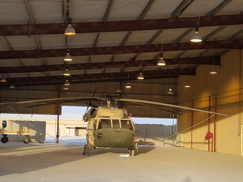 The Tango Tech Building A maintenance bay is a perfect fit for the Afghan National Air Force fleet of light fixed wing UH-60’s.