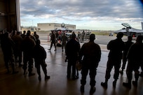 Attendees gathered to watch service members from the 525th and 90th aircraft maintenance units compete during the quarterly load competition at Joint Base Elmendorf-Richardson, Alaska, Oct. 26, 2018. During the competition two teams tested their skills as load crew members for the F-22 Raptor aircraft. The event demonstrates the skill level and knowledge of all JBER aircraft maintainers.