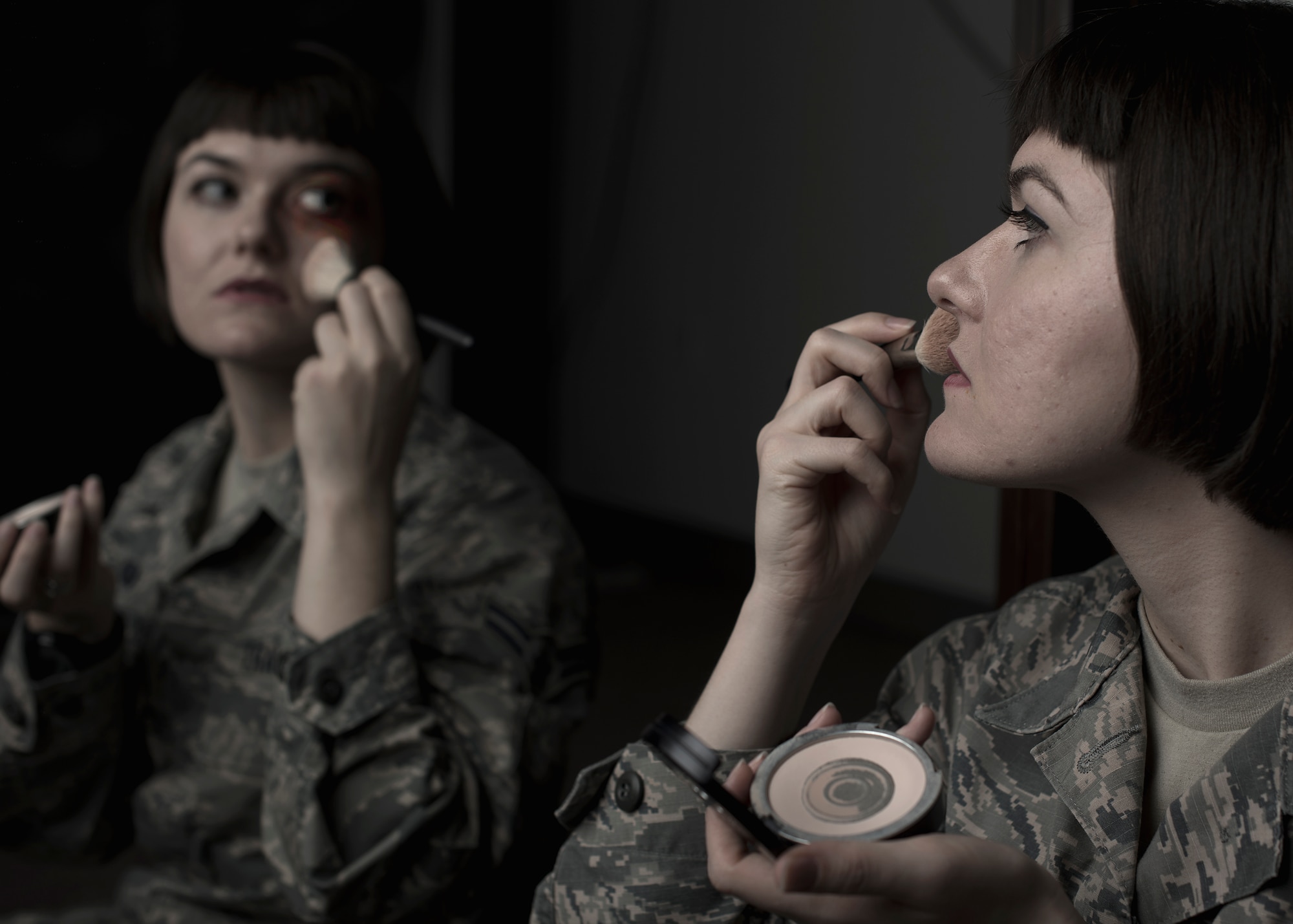 The month of October is Domestic Violence Awareness Month. Domestic violence does not discriminate; anyone can be a victim. For more information, visit the National Domestic Violence Hotline website at www.thehotline.org. (U.S. Air Force photo illustration by Staff Sgt. BreeAnn Sachs)