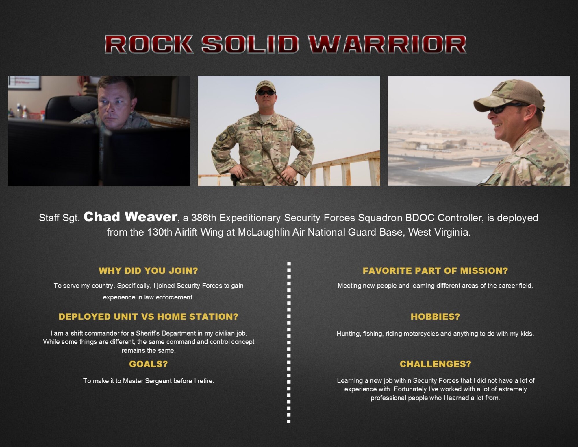 Rock Solid Warrior - Staff Sgt. Chad Weaver