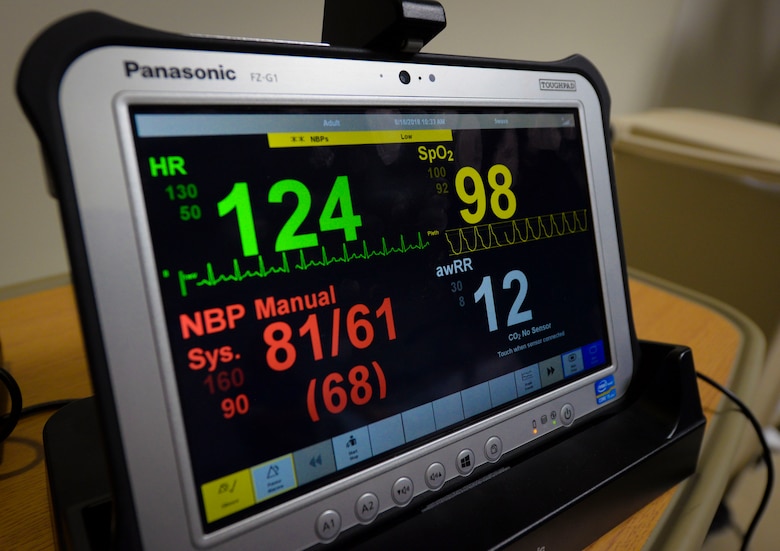The Tele-ICU system continues to monitor ICU patients’ vitals when medical center providers are out of the room assisting other critical patients.