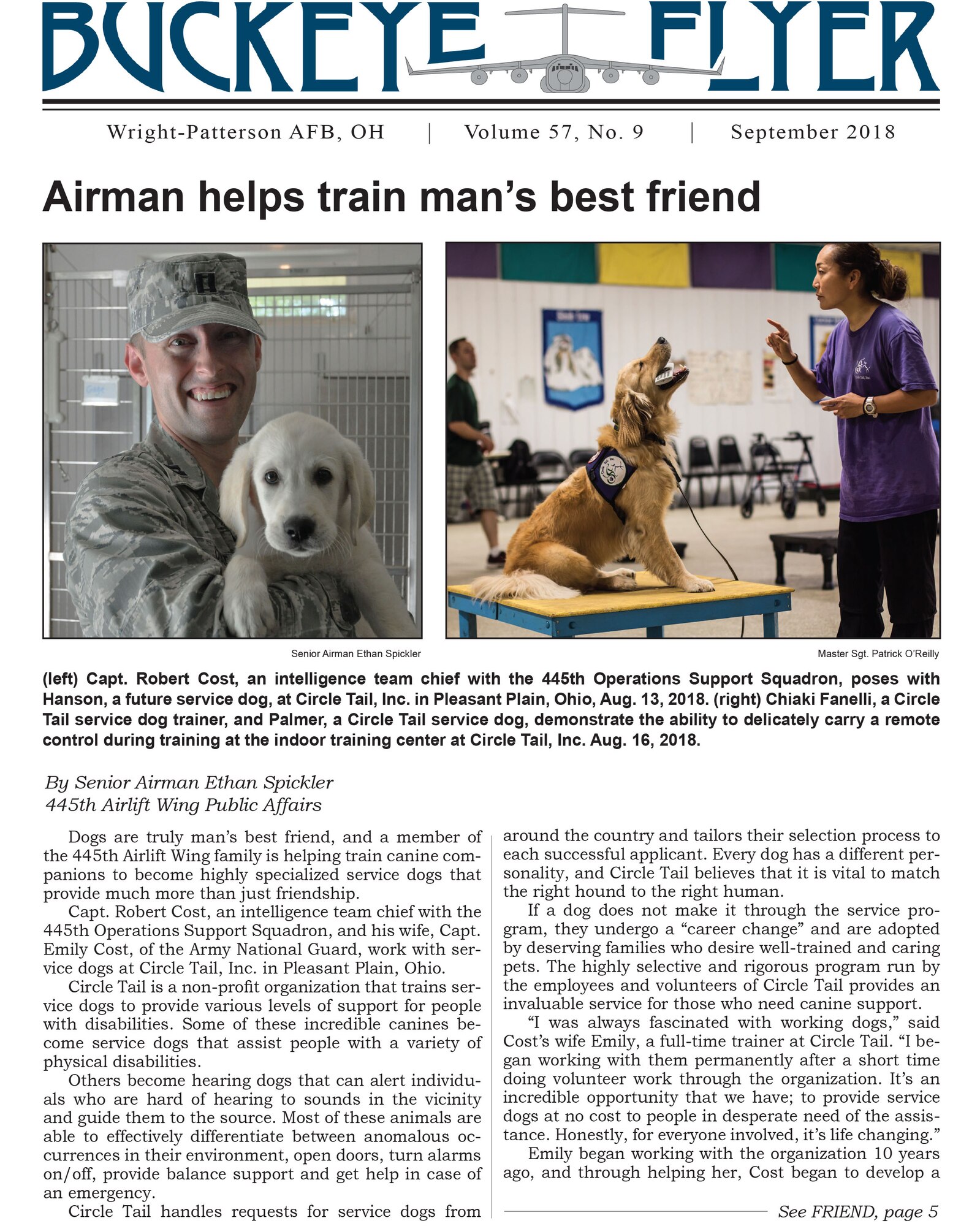 The September 2018 issue of the Buckeye Flyer is now available. The official publication of the 445th Airlift Wing includes eight pages of stories, photos and features pertaining to the 445th Airlift Wing, Air Force Reserve Command and the U.S. Air Force.