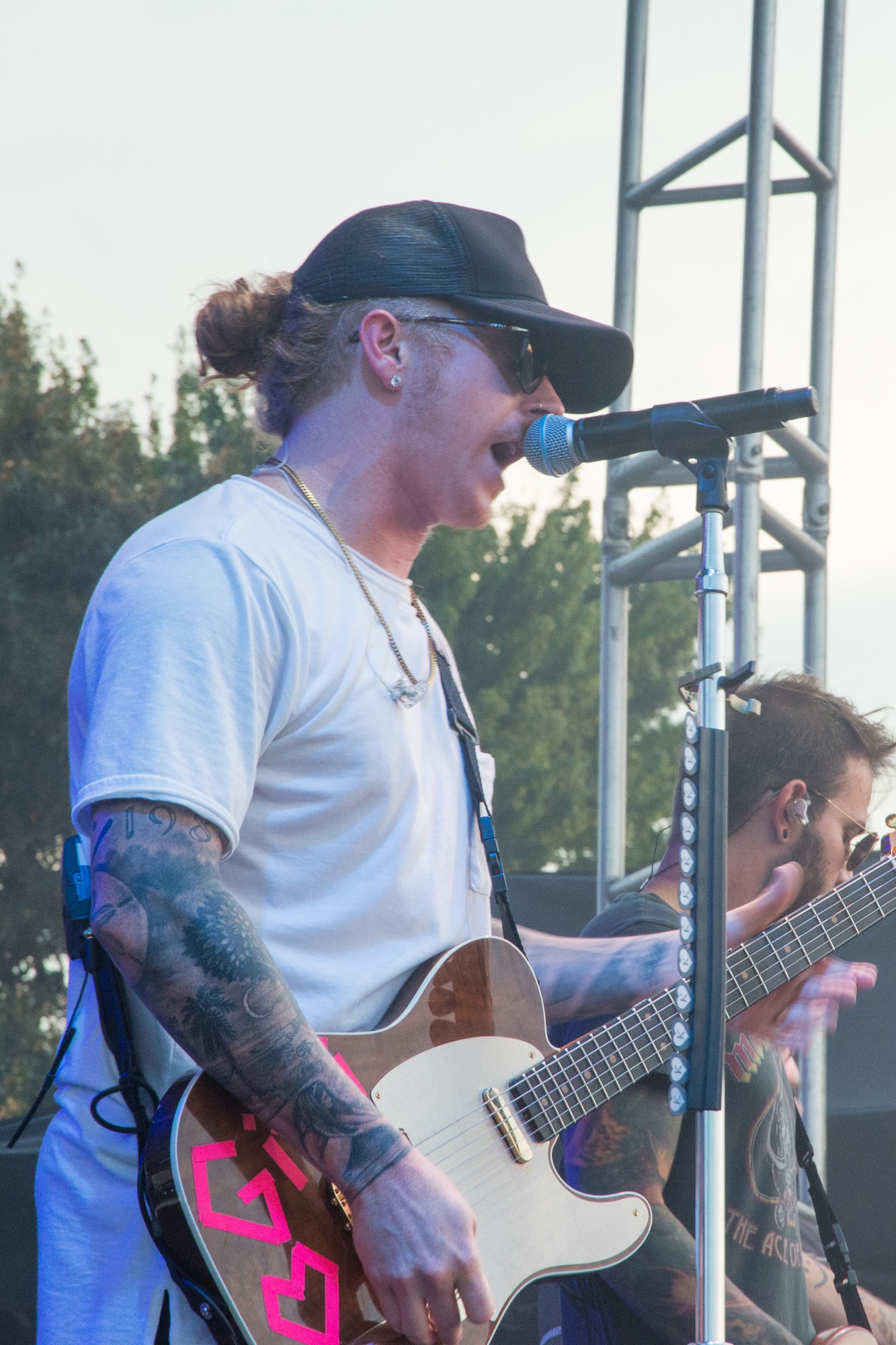 We the Kings lead vocalist Travis Clark sings during the End of Summer Music Festival Sept. 2, 2018, at Dover Air Force Base, Del. This was the first time the Floridian rock band performed in Delaware. (U.S. Air Force photo by Airman 1st Class Dedan Dials)