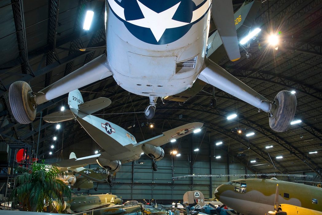 Sikorsky R-6A Hoverfly II in the World War II Gallery at the National Museum of the United States Air Force. (U.S. Air Force photo by Ken LaRock)