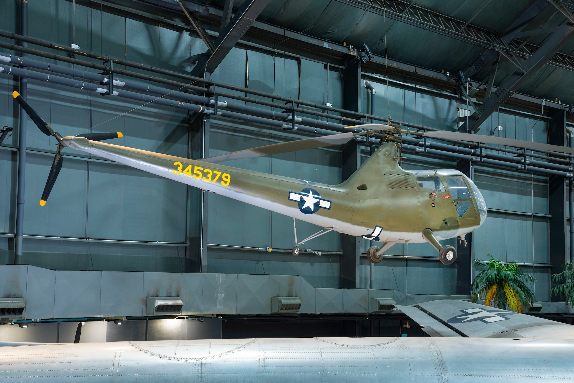 Sikorsky R-6A Hoverfly II in the World War II Gallery at the National Museum of the United States Air Force. (U.S. Air Force photo by Ken LaRock)