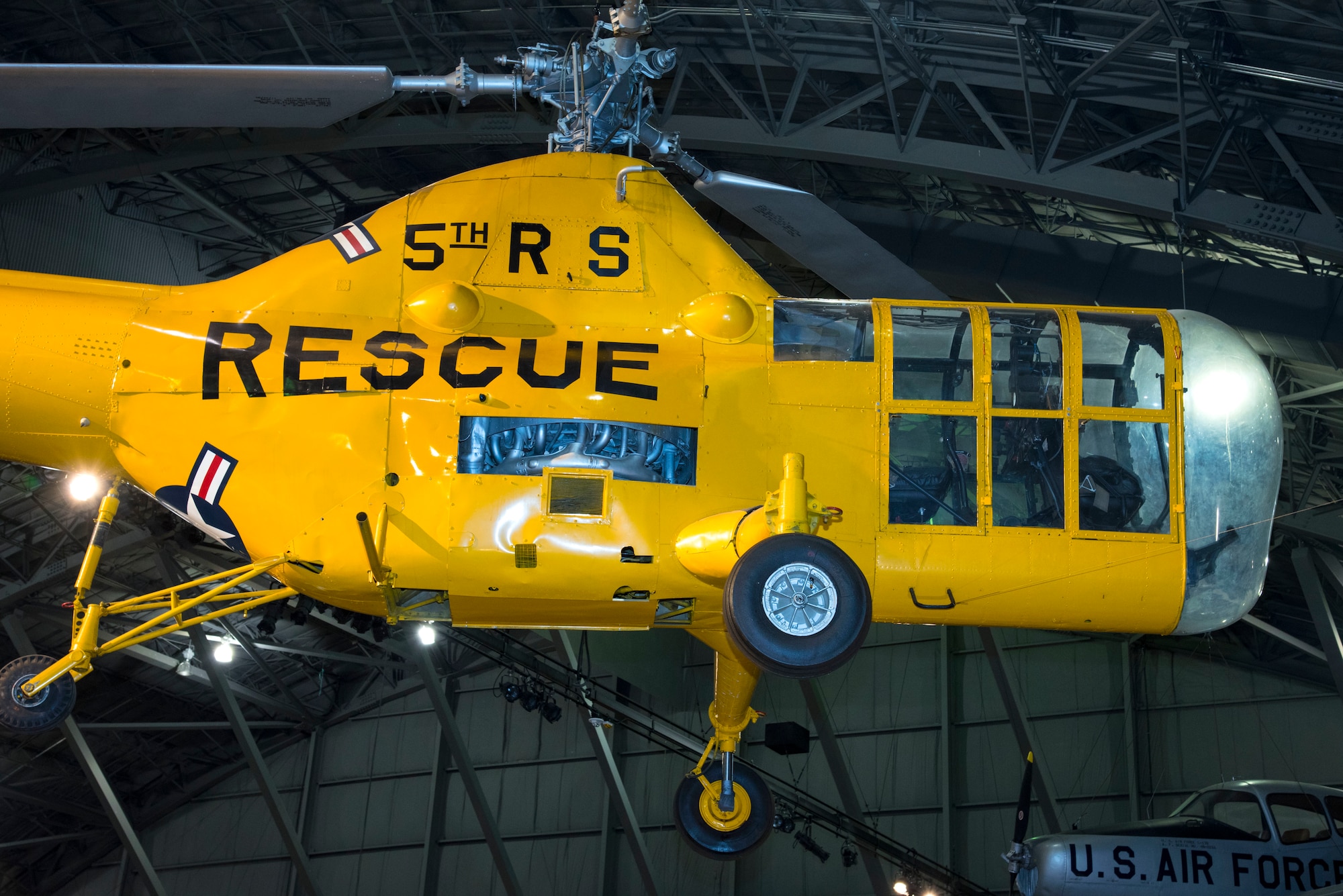 Sikorsky YH-5A on display in the Korean War Gallery at the National Museum of the United States Air Force. (U.S. Air Force photo by Ken LaRock)