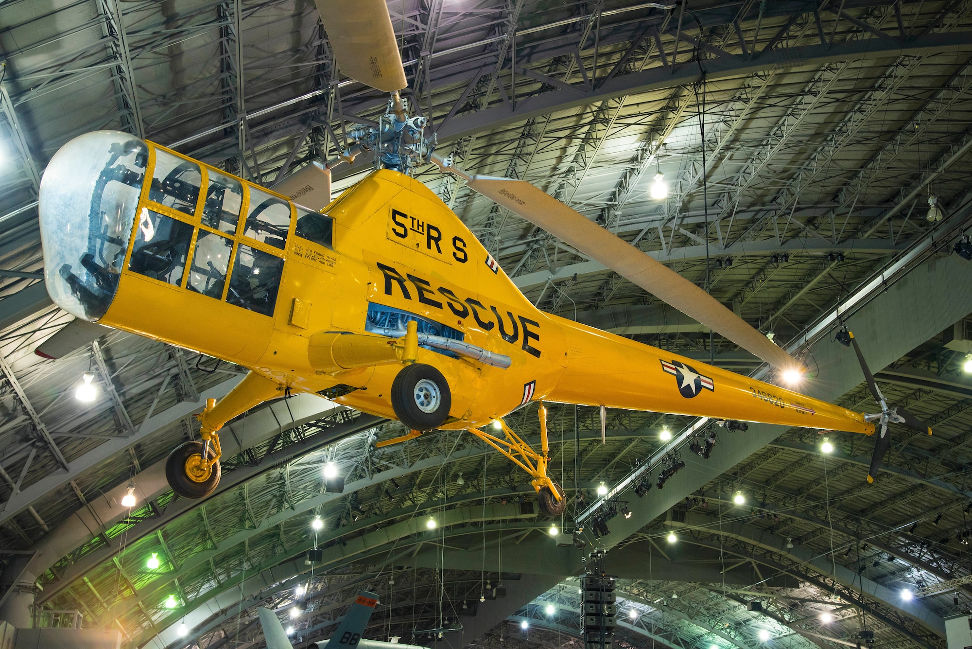 Sikorsky YH-5A in the Korean War Gallery at the National Museum of the United States Air Force. (U.S. Air Force photo by Ken LaRock)