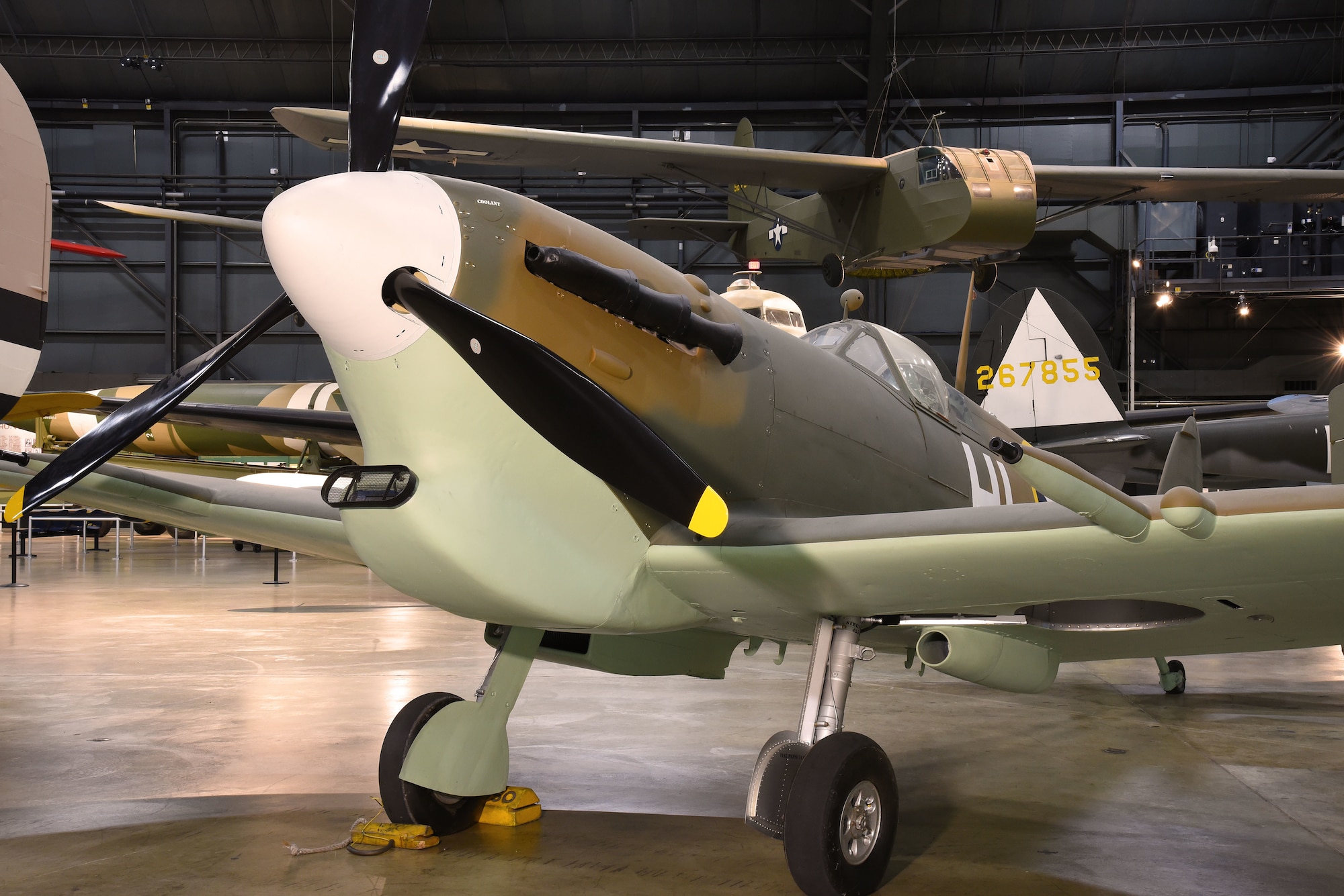 DAYTON, Ohio -- Supermarine Spitfire Mk.Vc in the World War II Gallery at the National Museum of the United States Air Force. (U.S. Air Force photo by Ken LaRock)