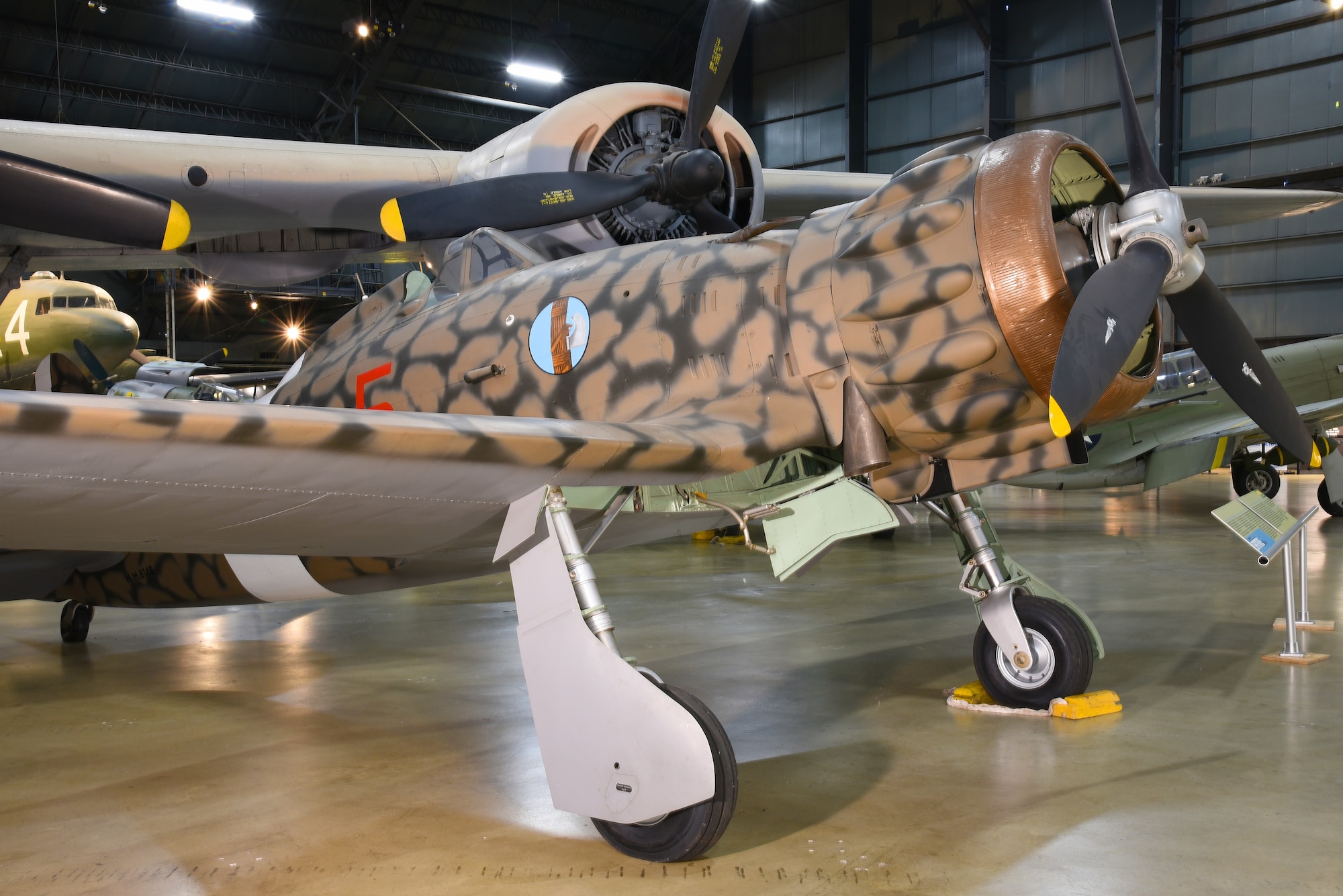 DAYTON, Ohio -- Macchi MC.200 Saetta in the WWII Gallery at the National Museum of the United States Air Force. (U.S. Air Force photo by Ken LaRock)