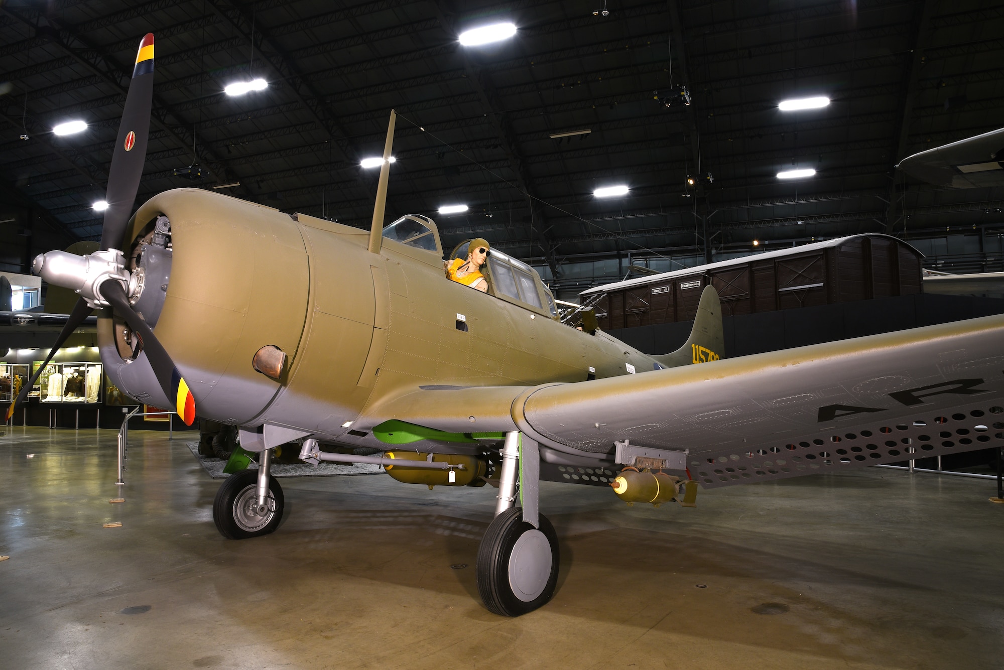 DAYTON, Ohio -- Douglas A-24 in the WWII Gallery at the National Museum of the United States Air Force. (U.S. Air Force photo by Ken LaRock)